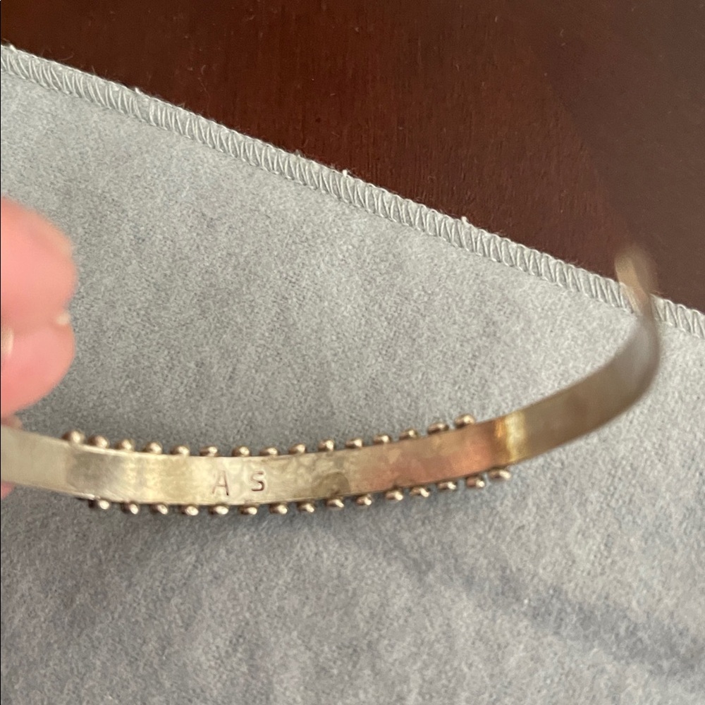 Zuni Vintage Petite Point Set Turquoise & Sterling Silver Cuff Bracelet - Picture 3 of 3